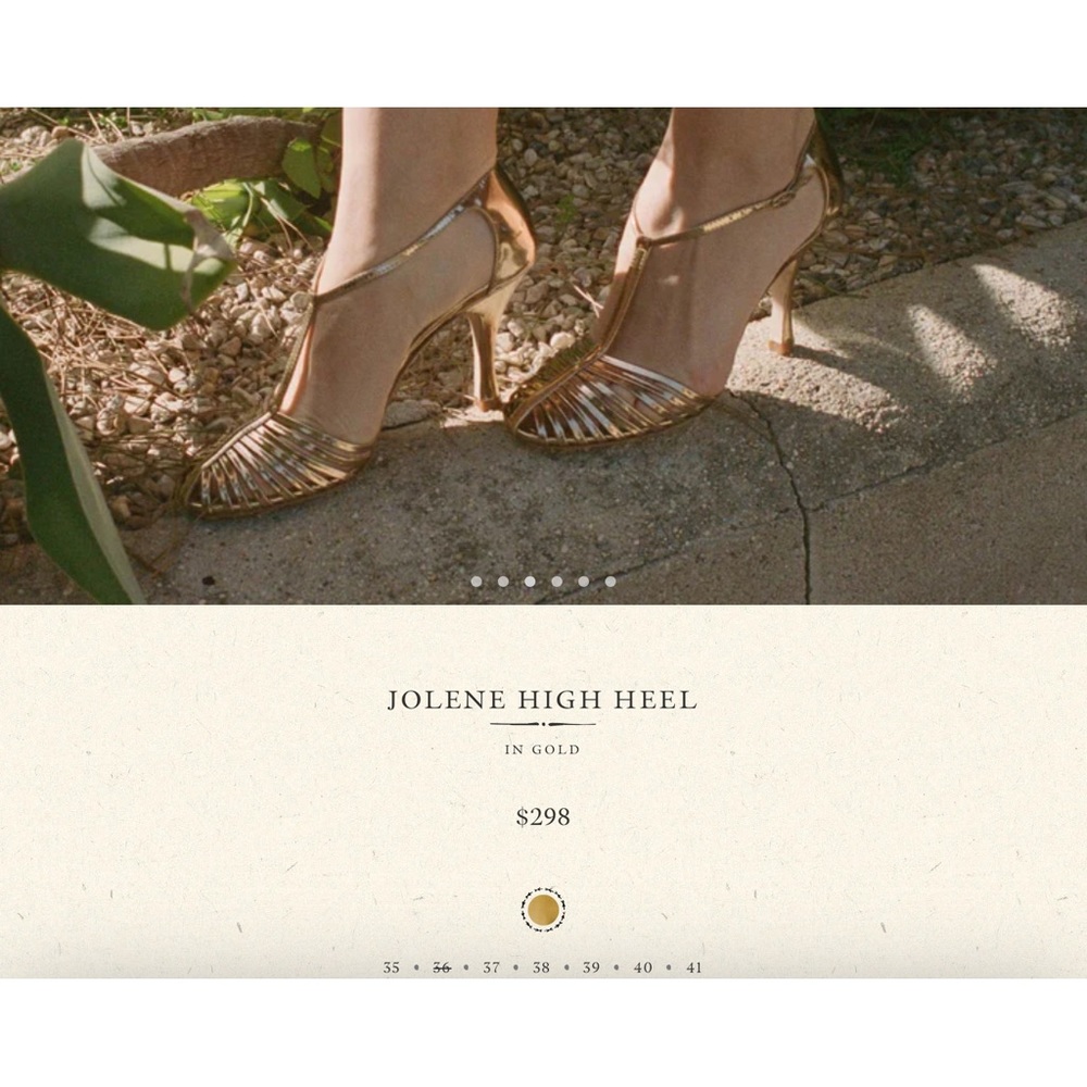 Jolene Disco Gold High Heels 37